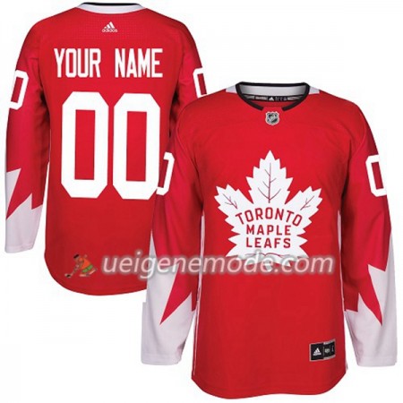 Herren Eishockey Toronto Maple Leafs Custom Adidas 2017-2018 Rot Alternate Authentic